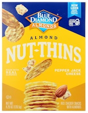 Blue Diamond Almond Nut Thins Crackers in Pepper jack Cheese
